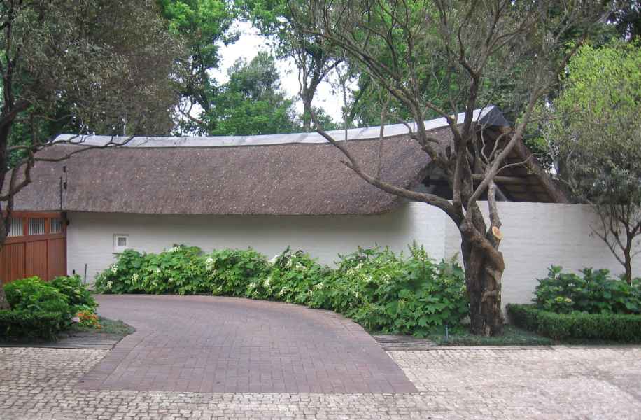 Driveway has different textures for the surface